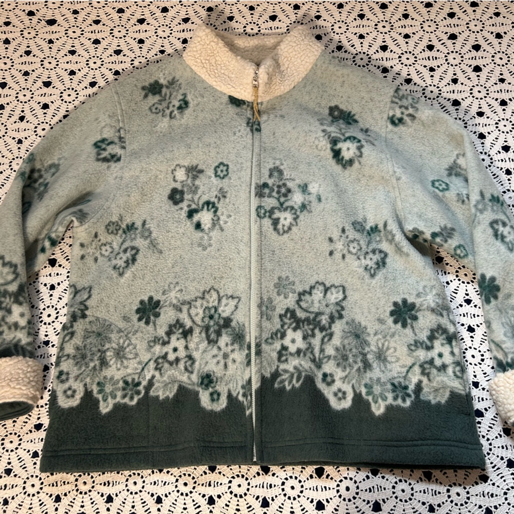 Teddi Cream and Gray Sherpa Jacket